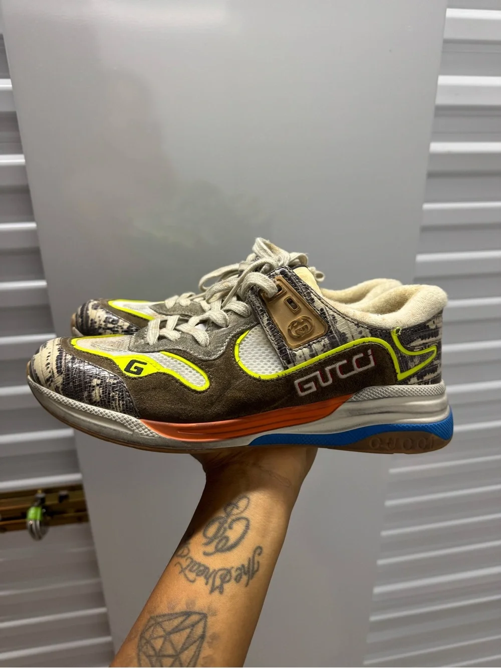 Gucci Men's Multicolor Tejus Printed size Gucci 8.5
